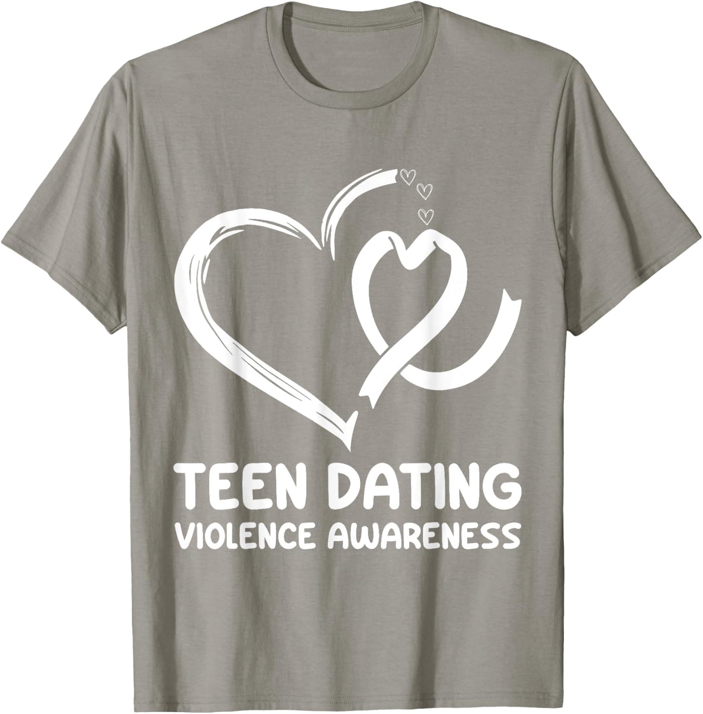 heart ribbon We Wear orange teen dating violence Awareness T-Shirt - T-Shirt | Sand