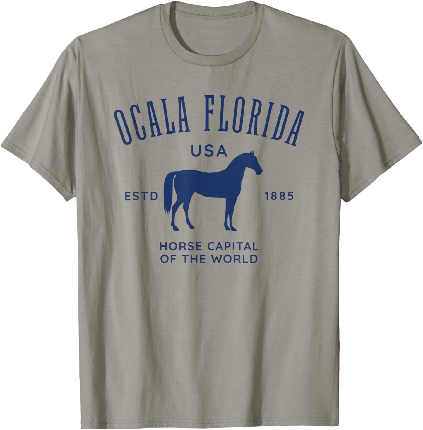 Ocala Florida USA Horse Capital Vintage Equestrian Design T-Shirt - T-Shirt | Sand
