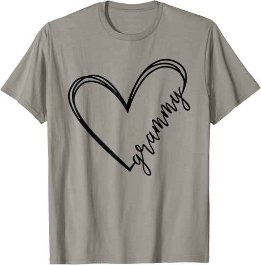 Grammy Life Heart Signature Love Heart - Mother's Day T-Shirt - T-Shirt | Sand