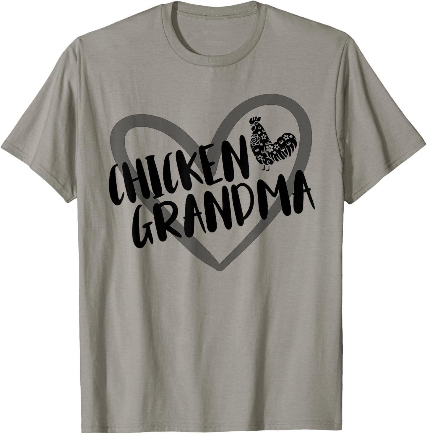 Chicken Grandma Heart Farmer Funny Chicken Lover T-Shirt - T-Shirt | Sand