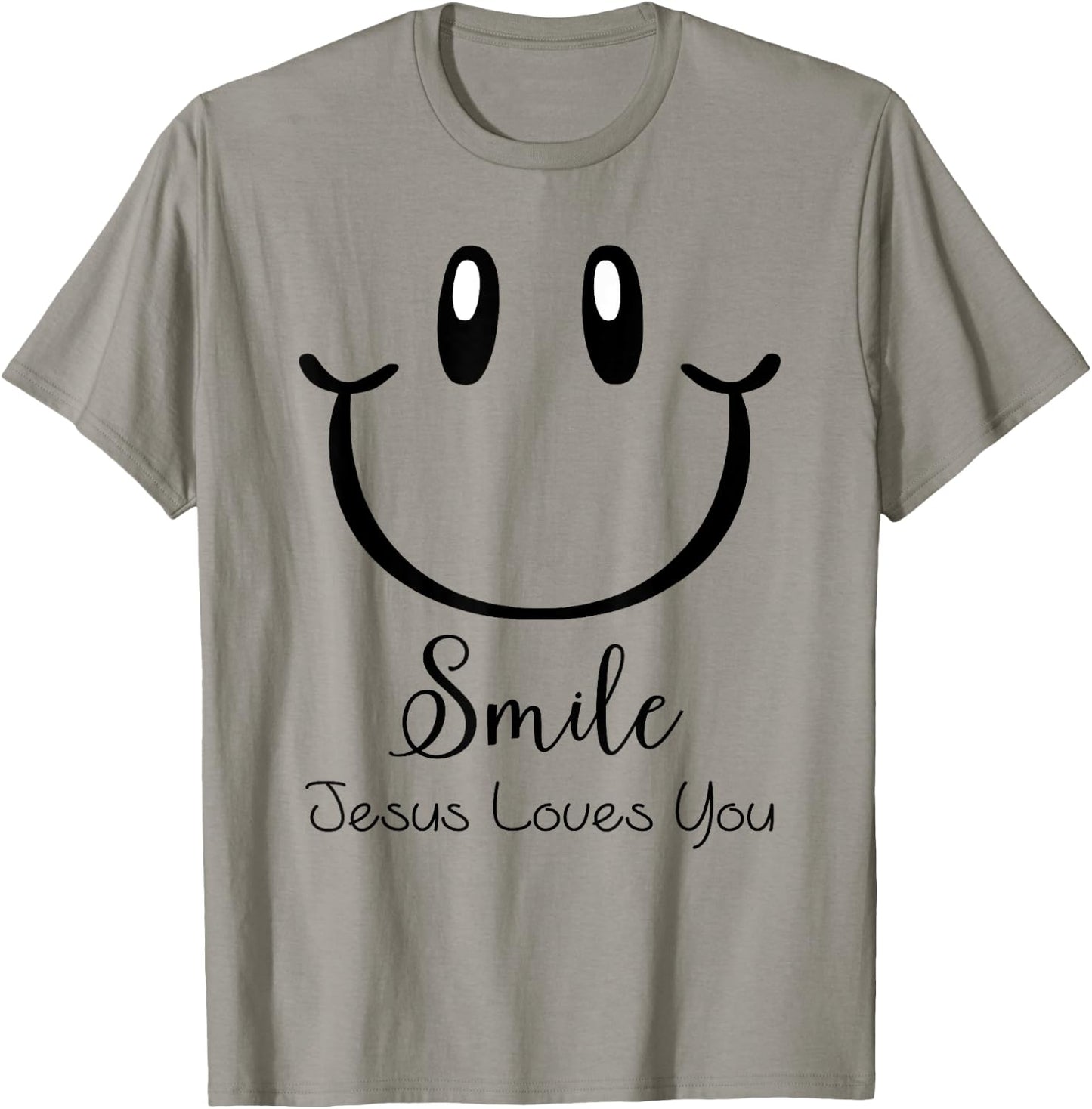 Smile Jesus Loves You: Kids & Adult Christian Faith Gospel T-Shirt - T-Shirt | Sand