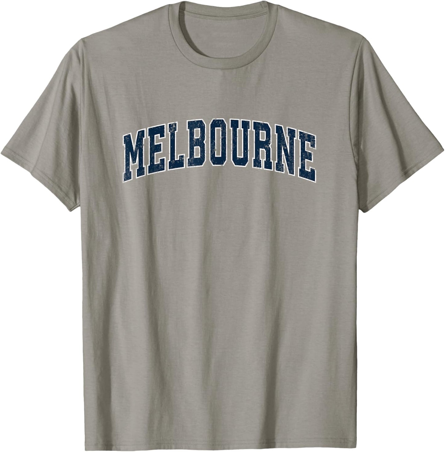 Melbourne Florida FL Vintage Sports Design Navy Design T-Shirt - T-Shirt | Sand