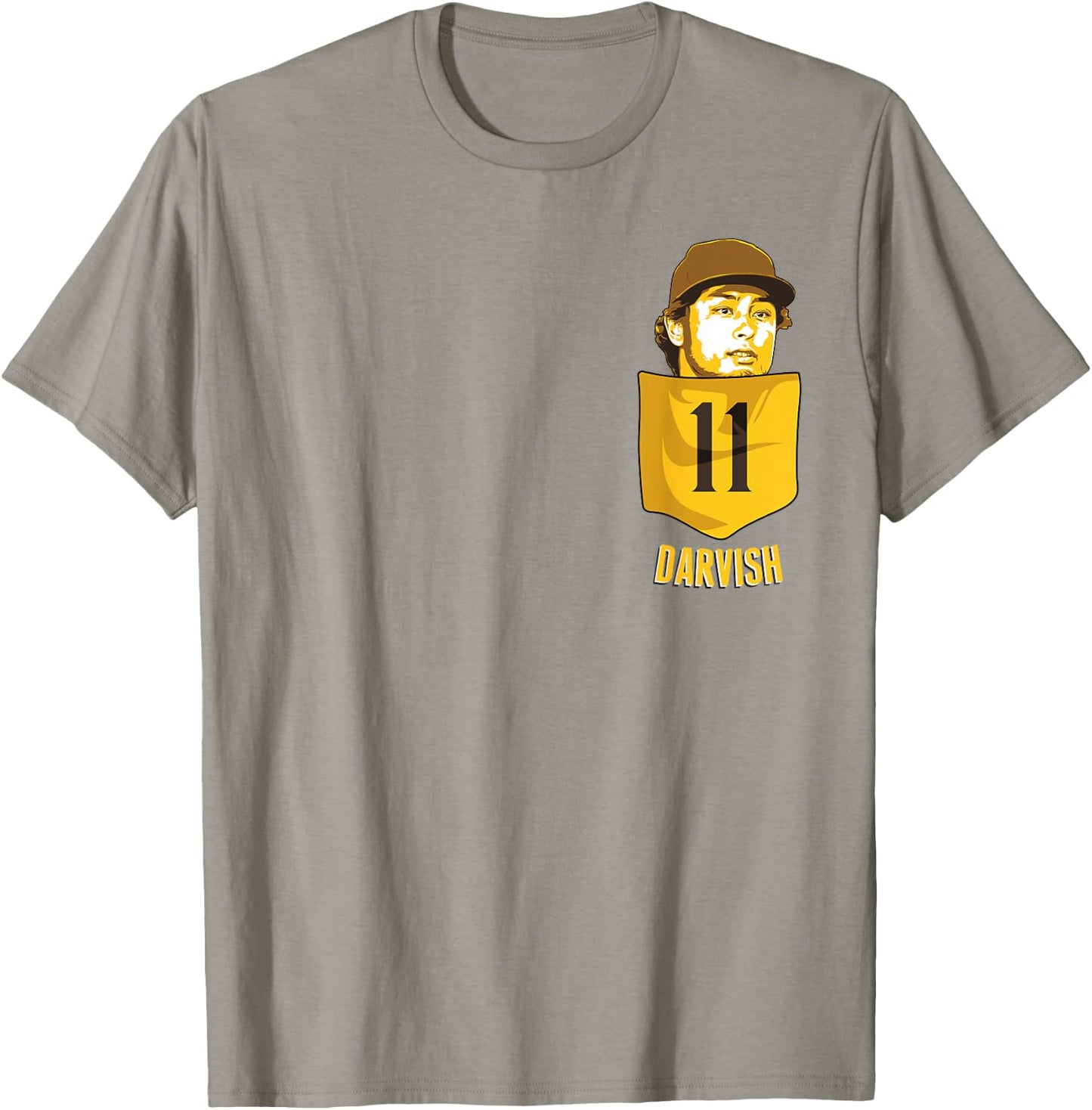 Yu Darvish San Diego Baseball Pocket MLBPA T-Shirt - T-Shirt | Sand