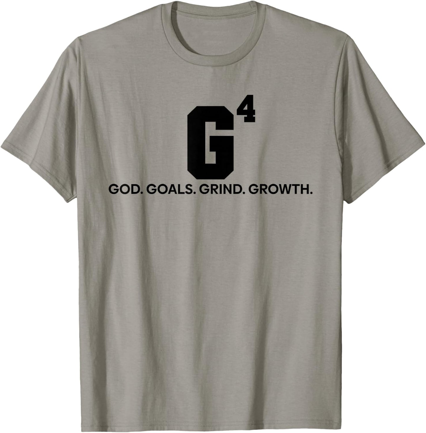 G4 God Goals Grind Growth Funny Christian T-Shirt - T-Shirt | Sand