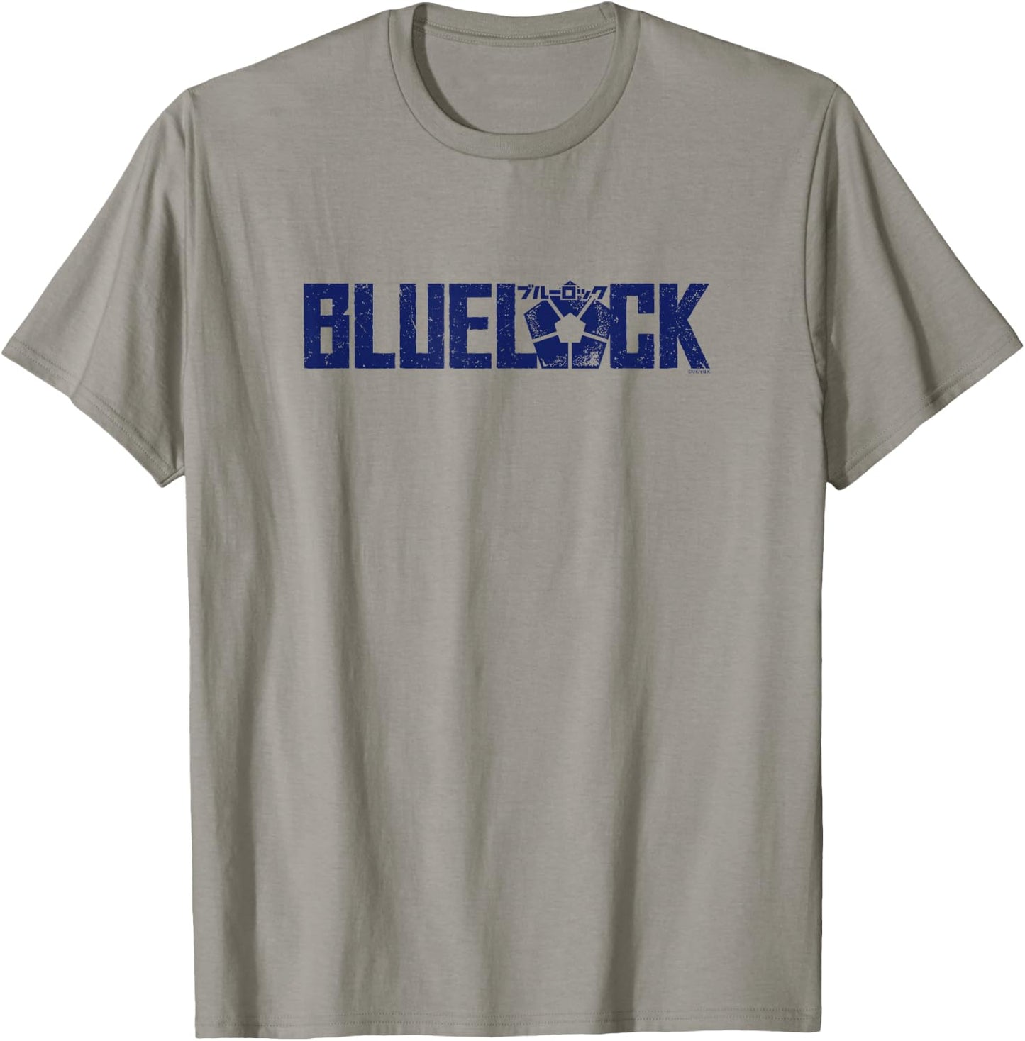 Blue Lock Official Epic Blue Bold Distressed Big Chest Logo T-Shirt - T-Shirt | Sand
