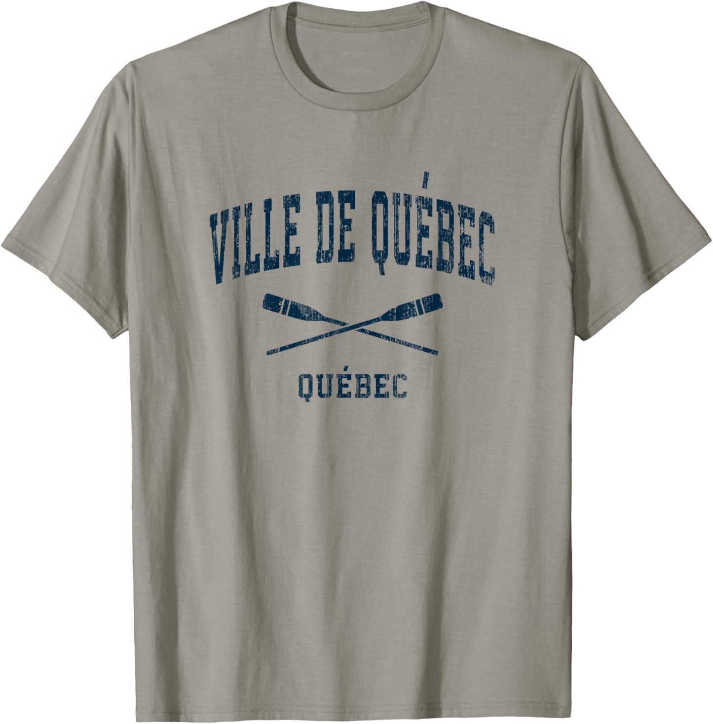 Quebec City Quebec Vintage Nautical Paddles Sports Oars T-Shirt - T-Shirt | Sand
