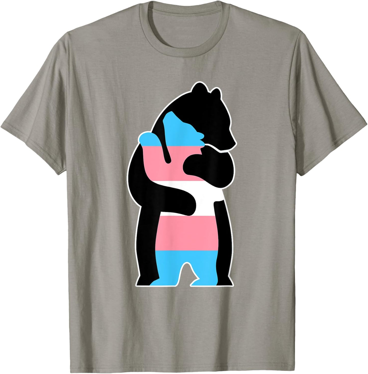 Trans Bear Hug Ally Pride T-Shirt - T-Shirt | Sand