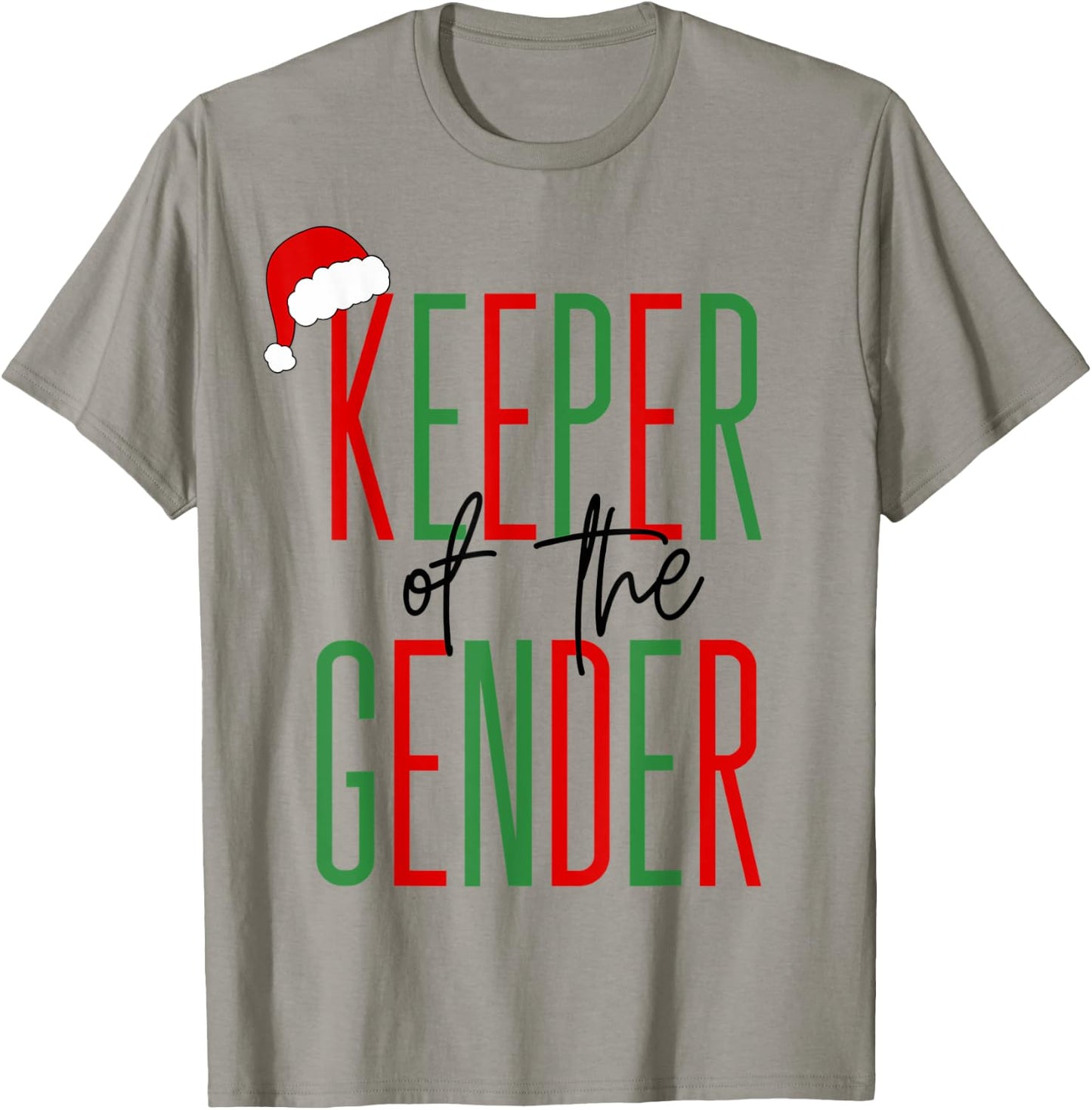 Keeper of the Gender Christmas Holiday Gender Reveal Ideas T-Shirt - T-Shirt | Sand