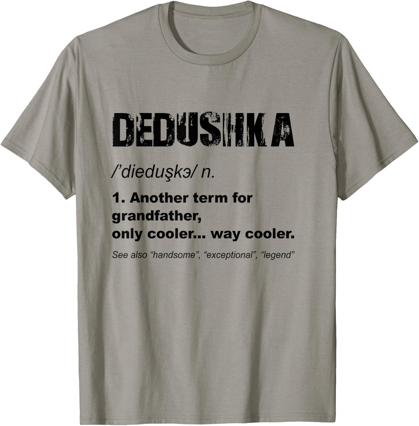 Dedushka Russian Grandpa Fathers Day Funny Dedushka T-Shirt - T-Shirt | Sand