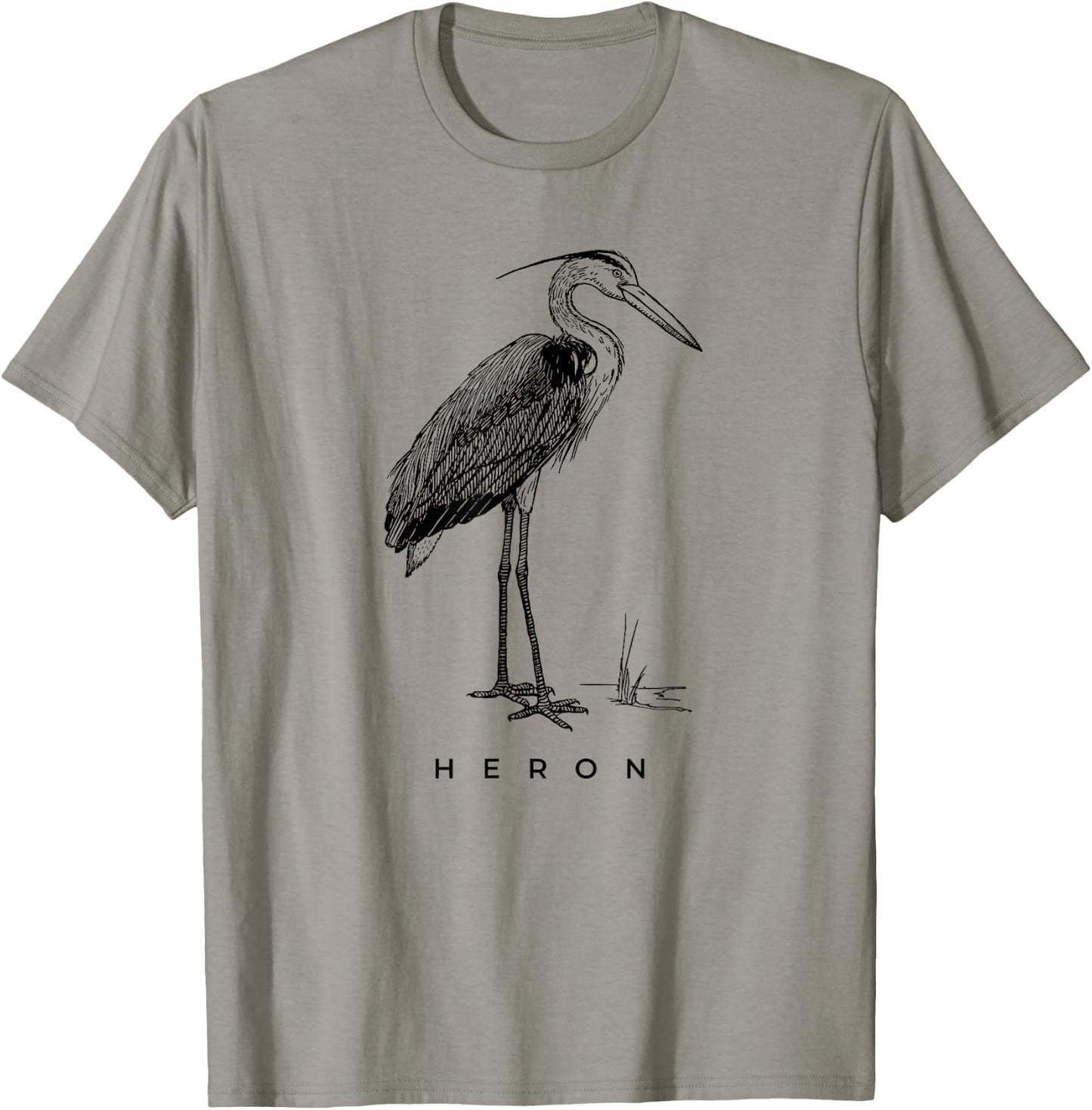 Great Blue Heron Bird Birdwatcher T-Shirt - T-Shirt | Sand