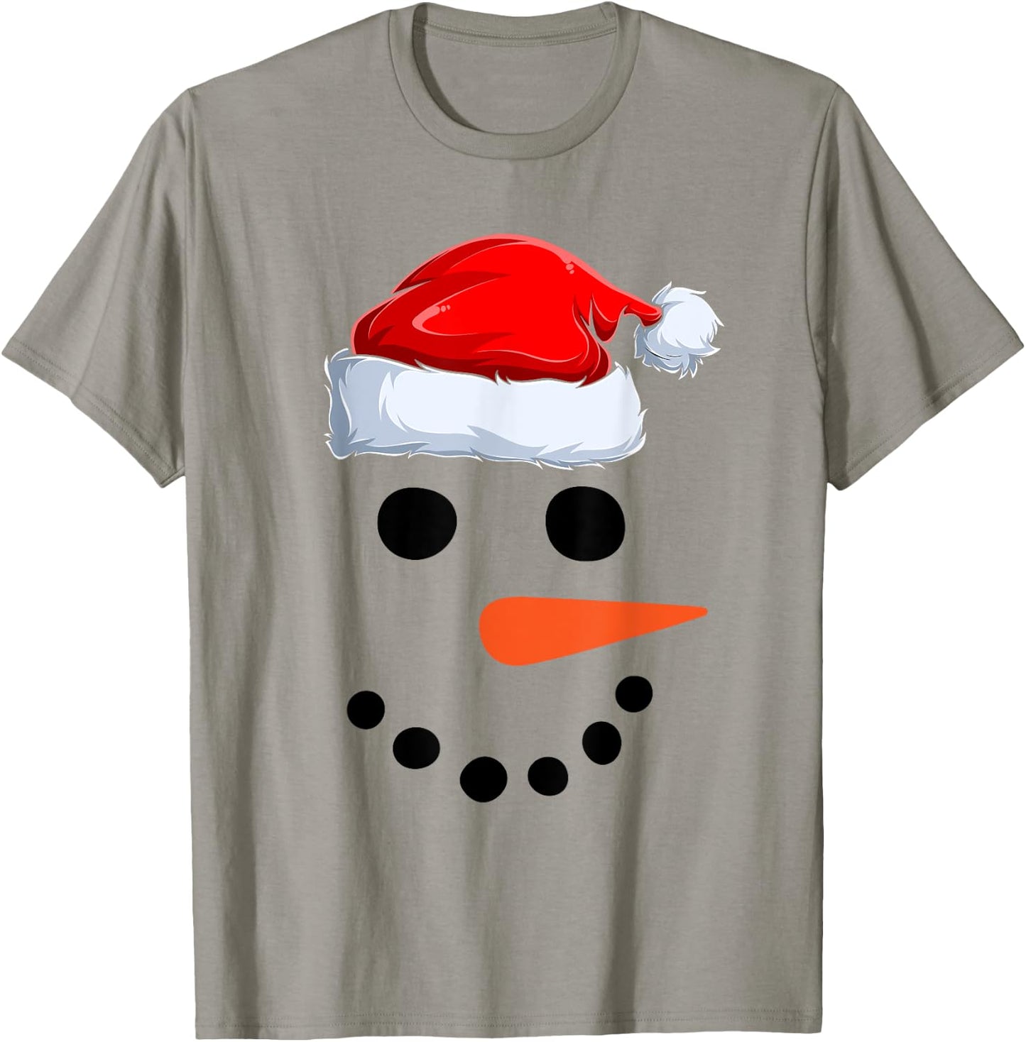 Winter Snowman Face Costume Christmas Snowman T-Shirt - T-Shirt | Sand