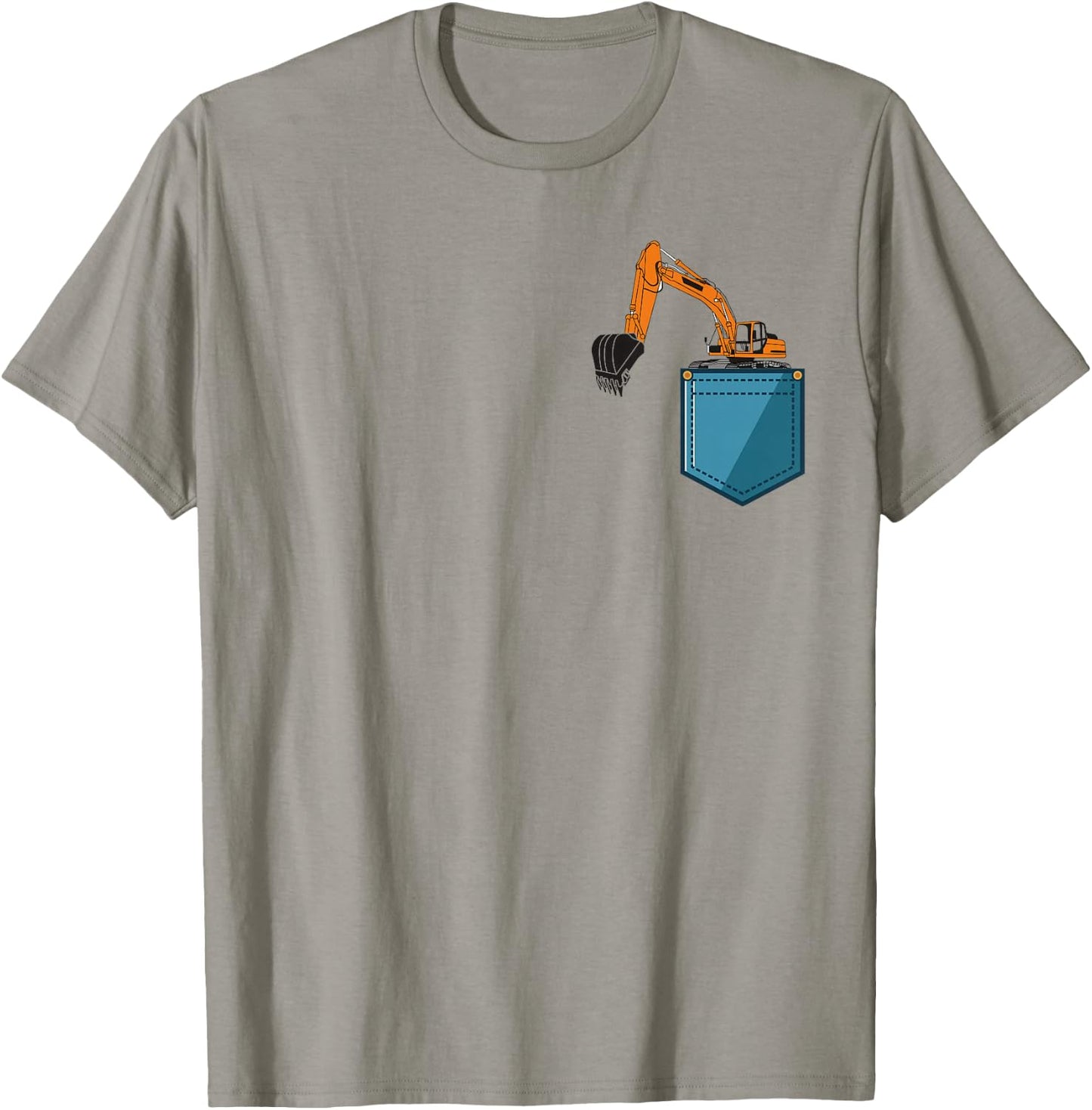 Construction Excavator Shirt for Boys Girls Men and Women T-Shirt - T-Shirt | Sand
