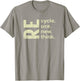 RE Cycle Use New Think, recycle reuse renew rethink T-Shirt - T-Shirt | Sand