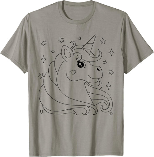 Unicorn mandala to color for children