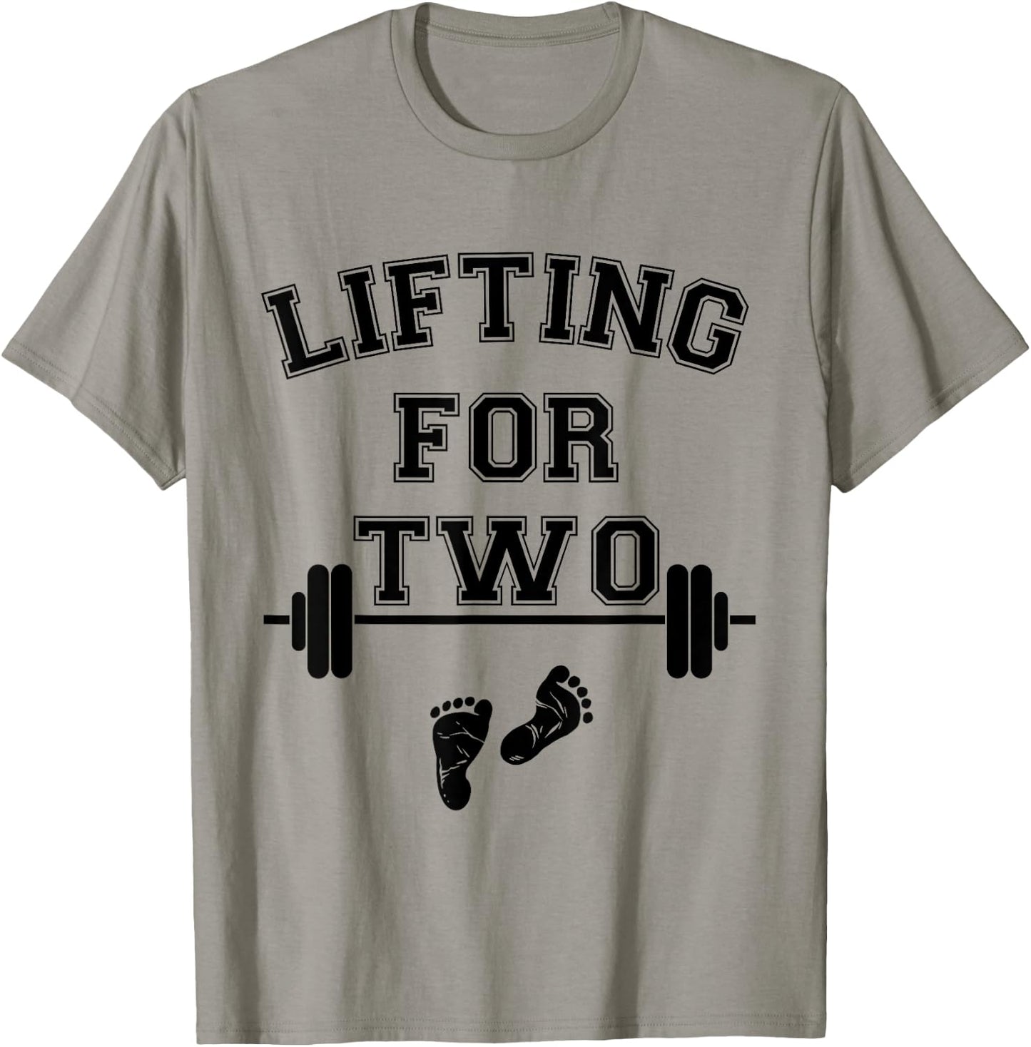 Lifting for Two Funny New Mom Fit Pregnant Lifting T-Shirt - T-Shirt | Sand