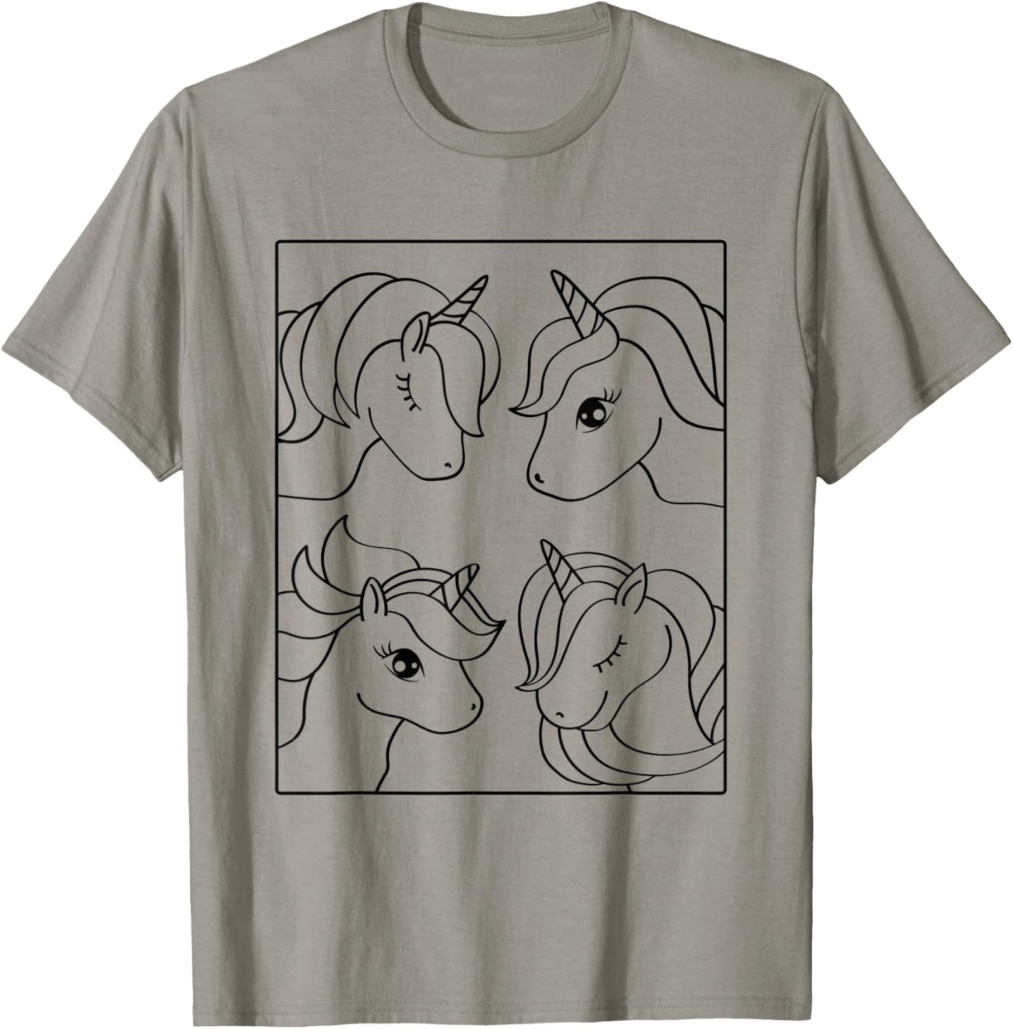 Coloring shirt DIY. Funny unicorns to paint on T-Shirt - T-Shirt | Sand