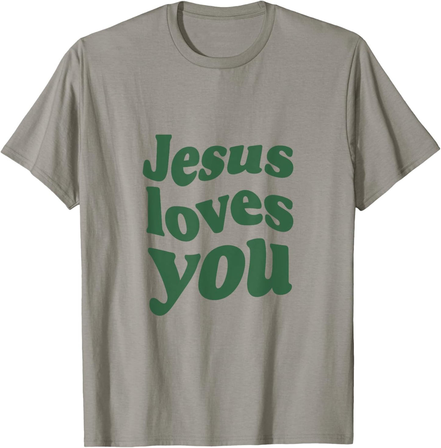 Jesus Loves You - Vintage Green T-Shirt - T-Shirt | Sand