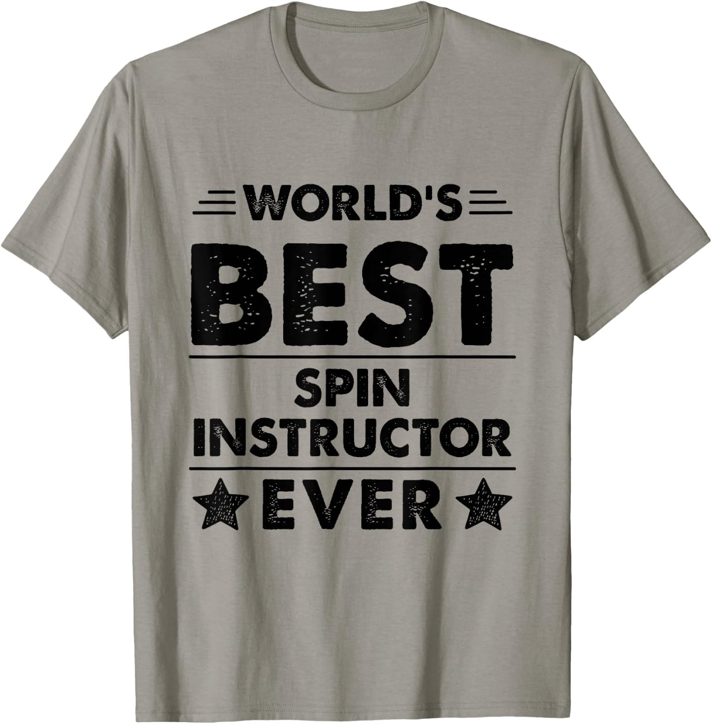World's Best Spin Instructor Ever T-Shirt - T-Shirt | Sand