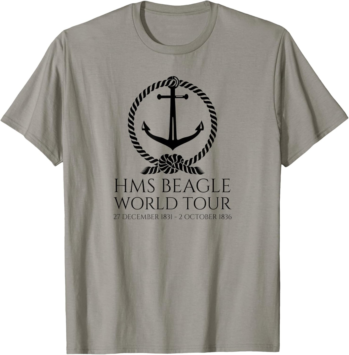 HMS Beagle World Tour - Charles Darwin - English History T-Shirt - T-Shirt | Sand