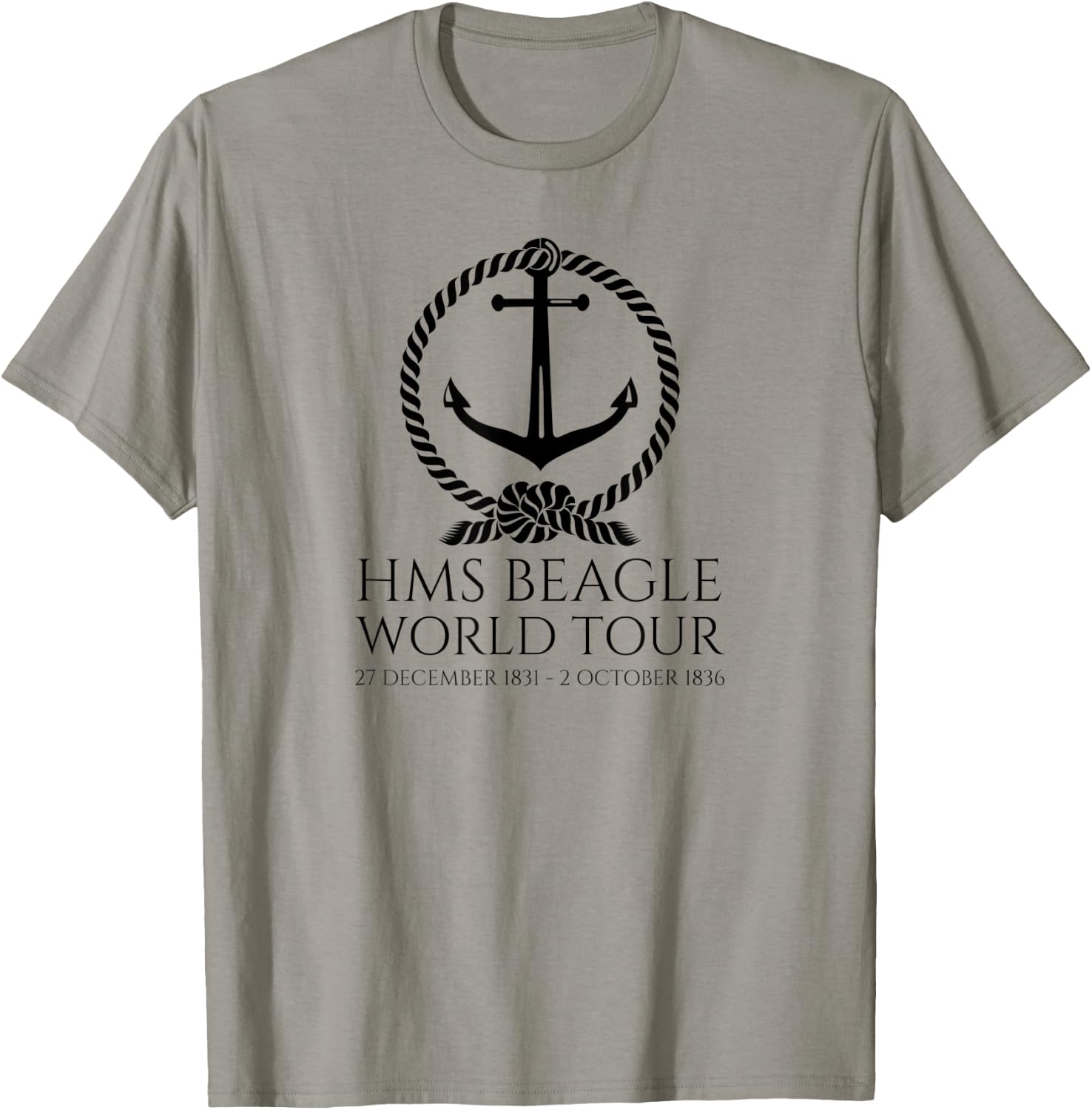 HMS Beagle World Tour - Charles Darwin - English History T-Shirt - T-Shirt | Sand