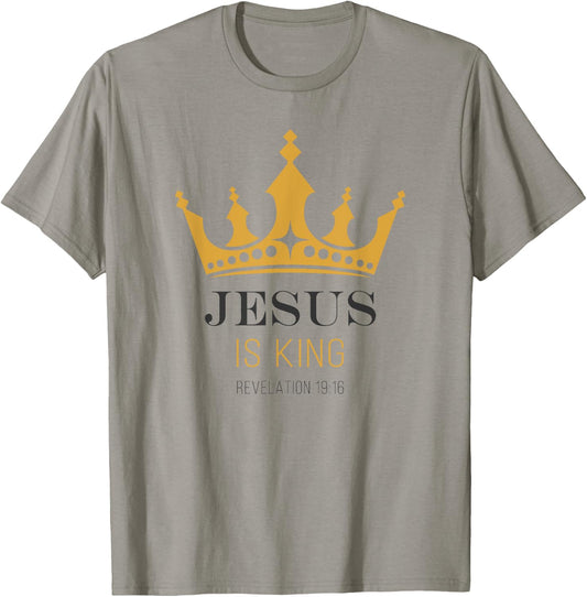 JESUS is King – Revelation 19:16 Christian Faith Graphic T-Shirt - T-Shirt | Sand