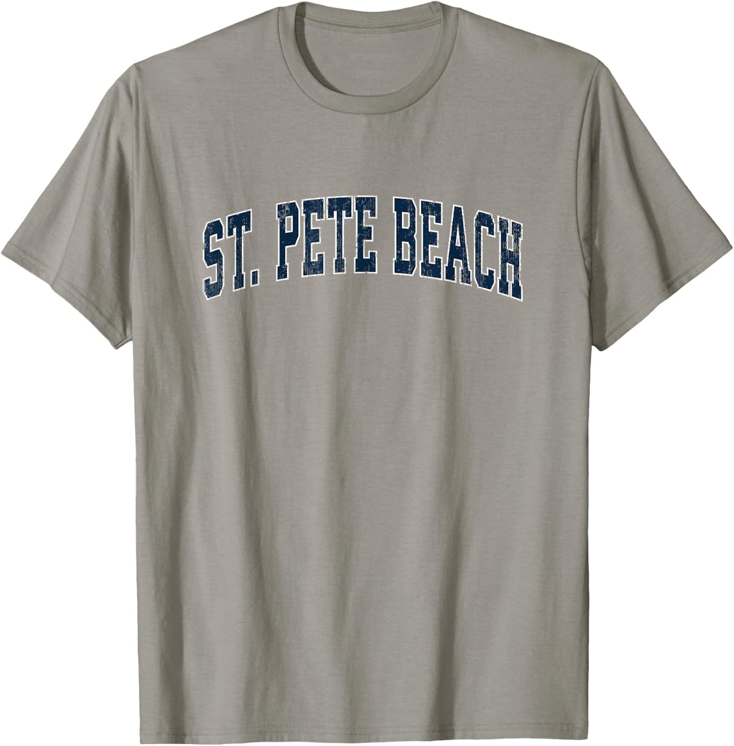 St. Pete Beach Florida FL Vintage Sports Design Navy Design T-Shirt - T-Shirt | Sand