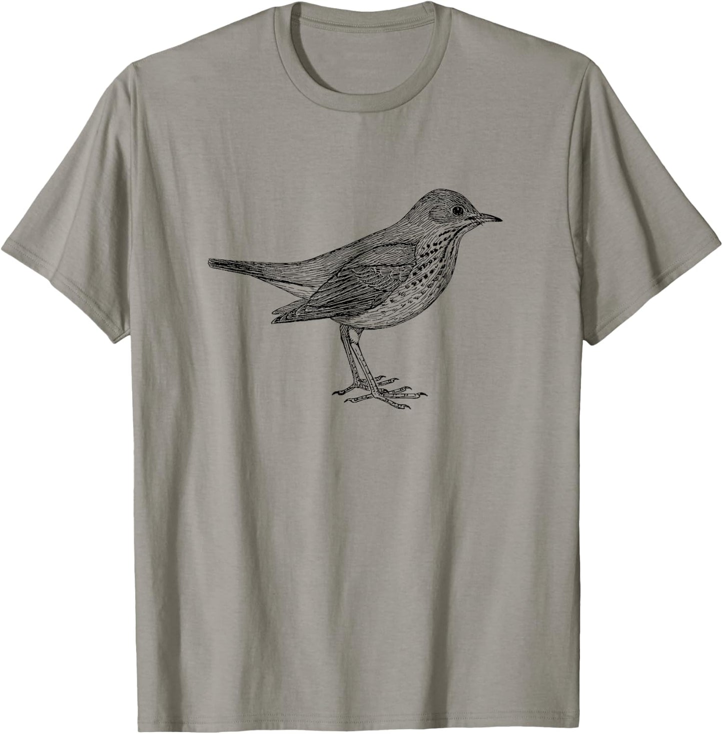 Hermit Thrush Bird Graphic Birdwatching T-Shirt - T-Shirt | Sand