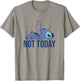 Disney Lilo & Stitch Not Today Lying Down Stitch Side View T-Shirt - T-Shirt | Sand