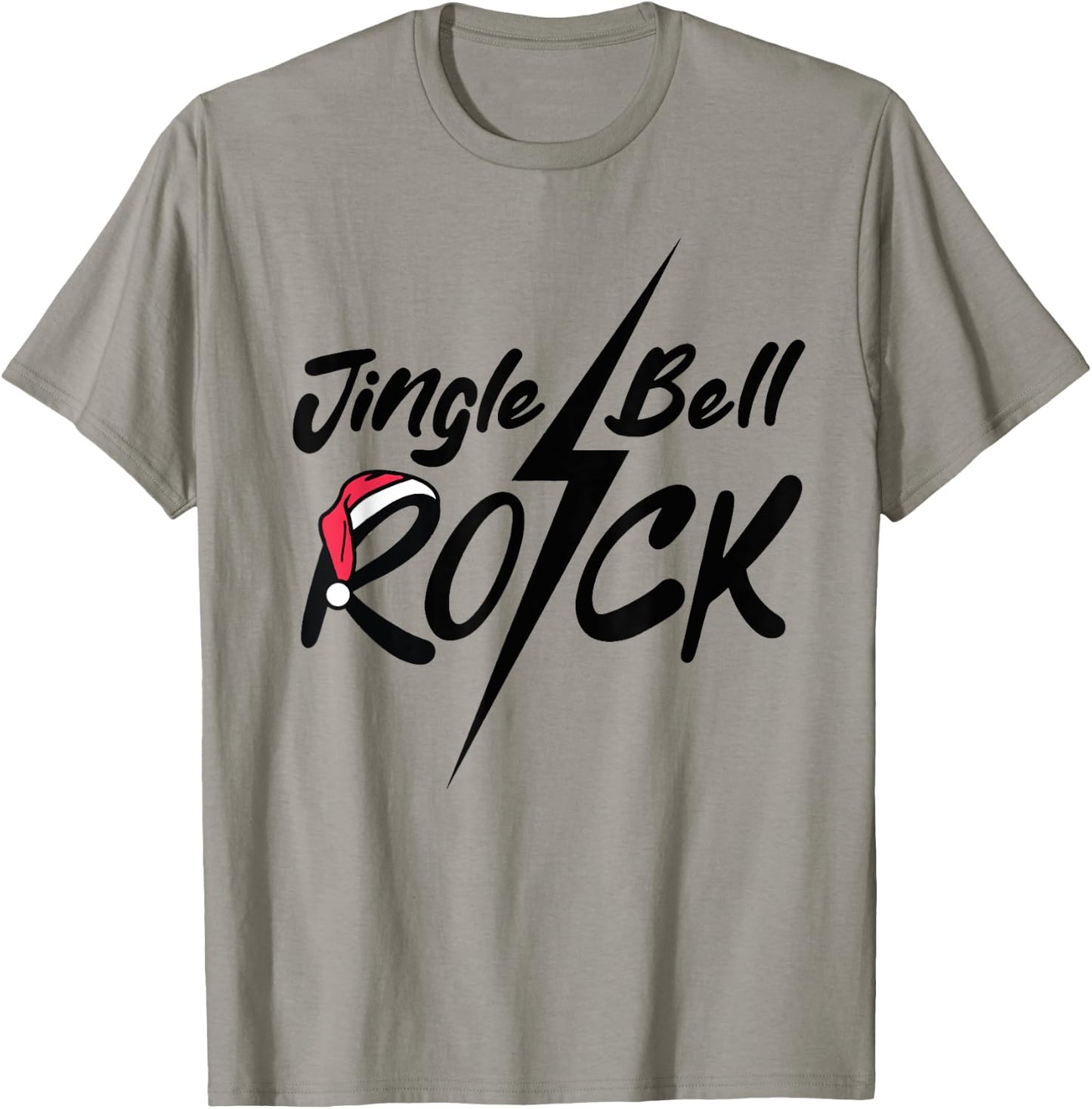 Jingle Bell Rock Rockin' Christmas Tree Retro Music T-Shirt - T-Shirt | Sand