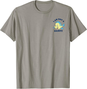 Disney The Little Mermaid Flounder I Am Not A Guppy Pocket T-Shirt - T-Shirt | Sand