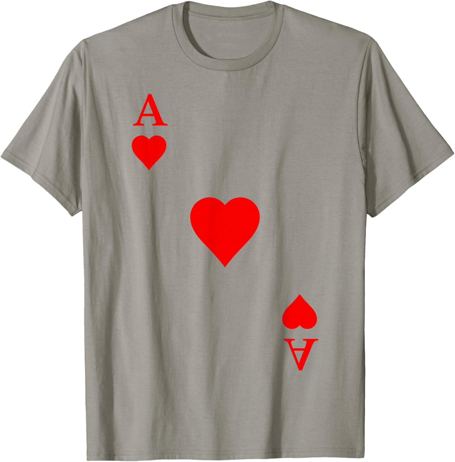 Playing card Ace of hearts Carnival Costume Poker T-Shirt - T-Shirt | Sand