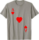 Playing card Ace of hearts Carnival Costume Poker T-Shirt - T-Shirt | Sand
