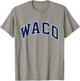 Waco Texas TX Varsity Style Navy Text T-Shirt - T-Shirt | Sand
