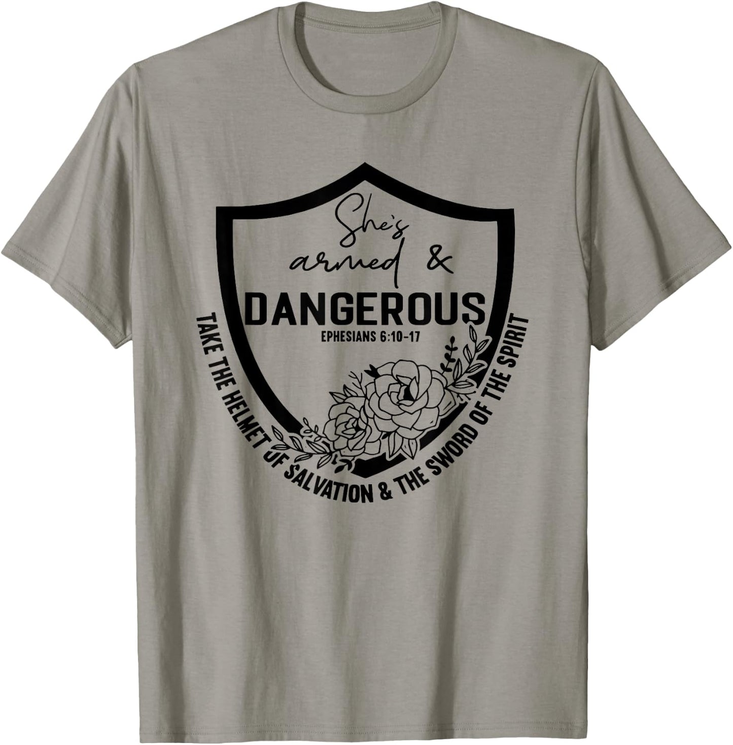 She is Armed And Dangerous T-Shirt - T-Shirt | Sand