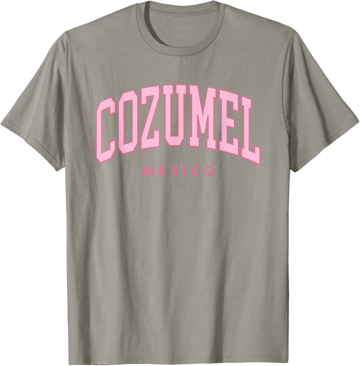 Vintage Cozumel Mexico Pink Retro Preppy Throwback T-Shirt - T-Shirt | Sand