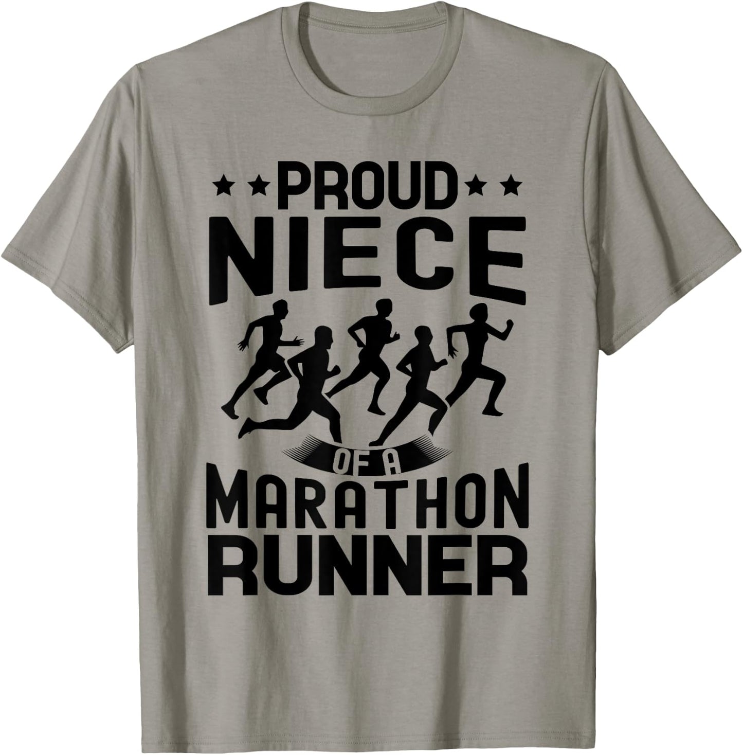 Proud niece of a marathon runner matching family T-Shirt - T-Shirt | Sand