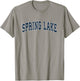 Spring Lake Michigan MI Vintage Sports Design Navy Design T-Shirt - T-Shirt | Sand