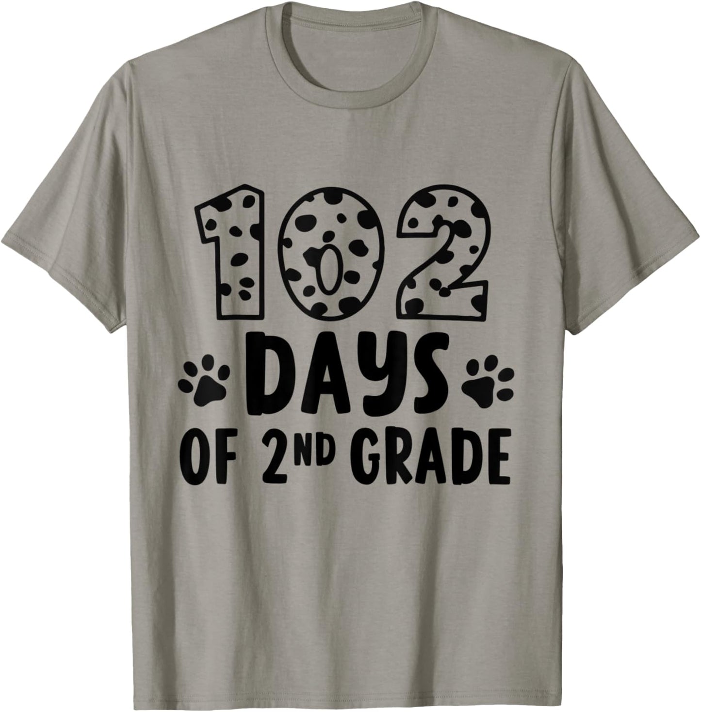 102 Day Of 2nd Grade Dalmatian Dog Lovers 102 Days 2nd Grade T-Shirt - T-Shirt | Sand