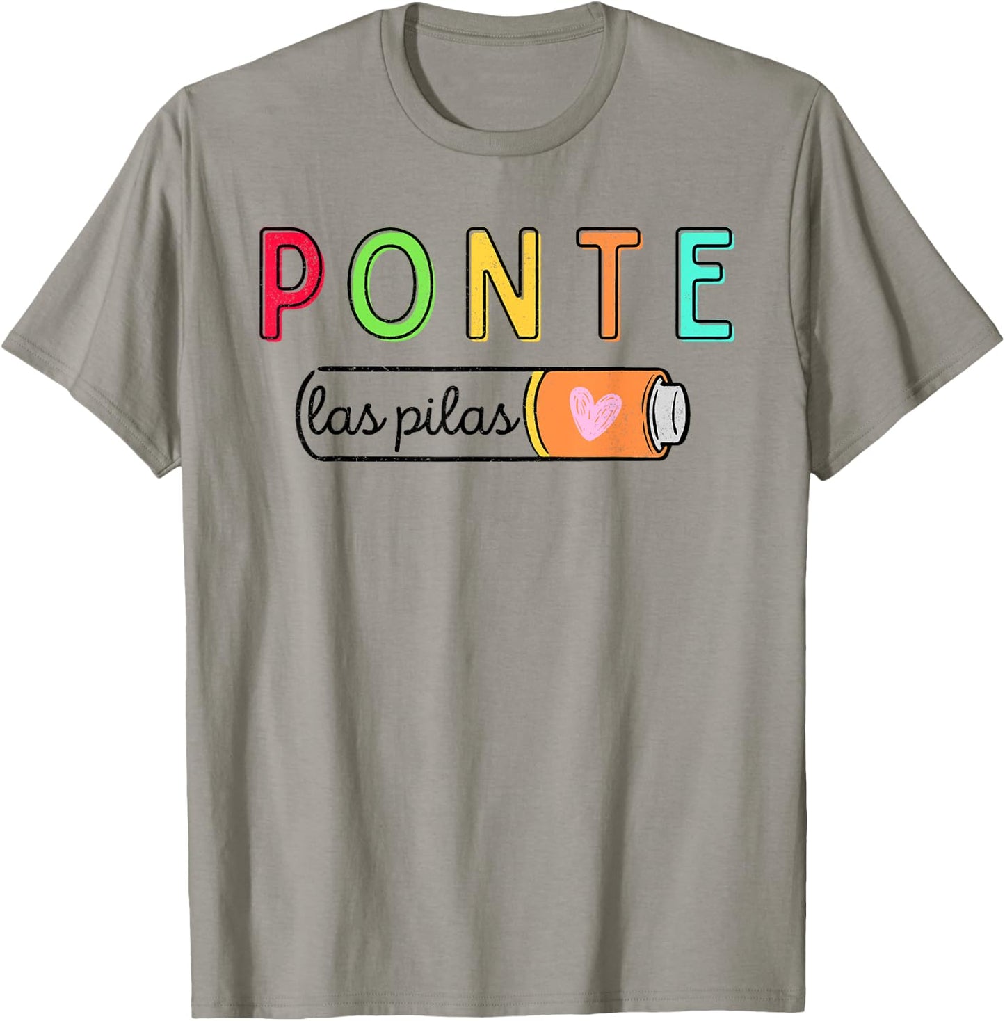 Ponte Las Pilas Spanish Teacher Maestra de Espanol Bilingual T-Shirt - T-Shirt | Sand