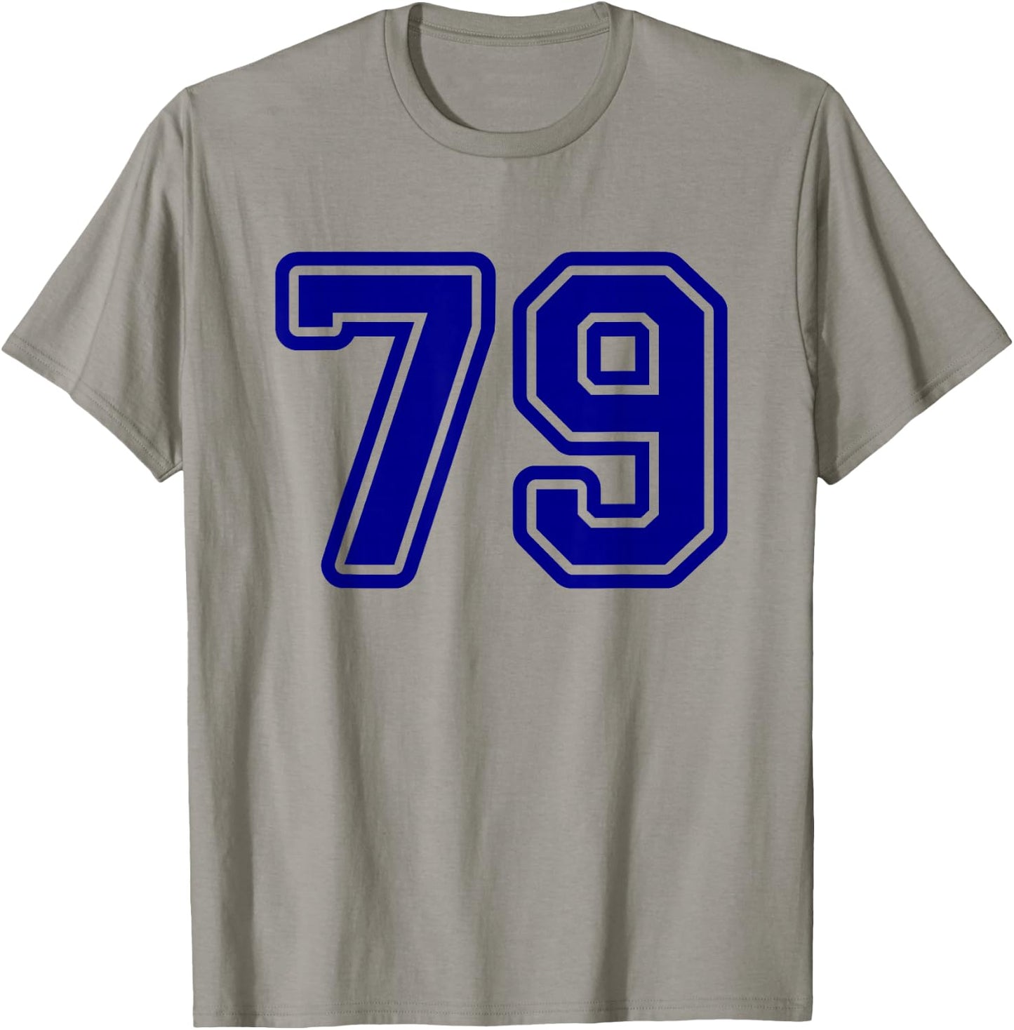 Blue Sports Team Number #79 T-Shirt - T-Shirt | Sand