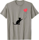 Cute Cat or Kitten Heart Balloon Cat Mom Cat Dad T-Shirt - T-Shirt | Sand