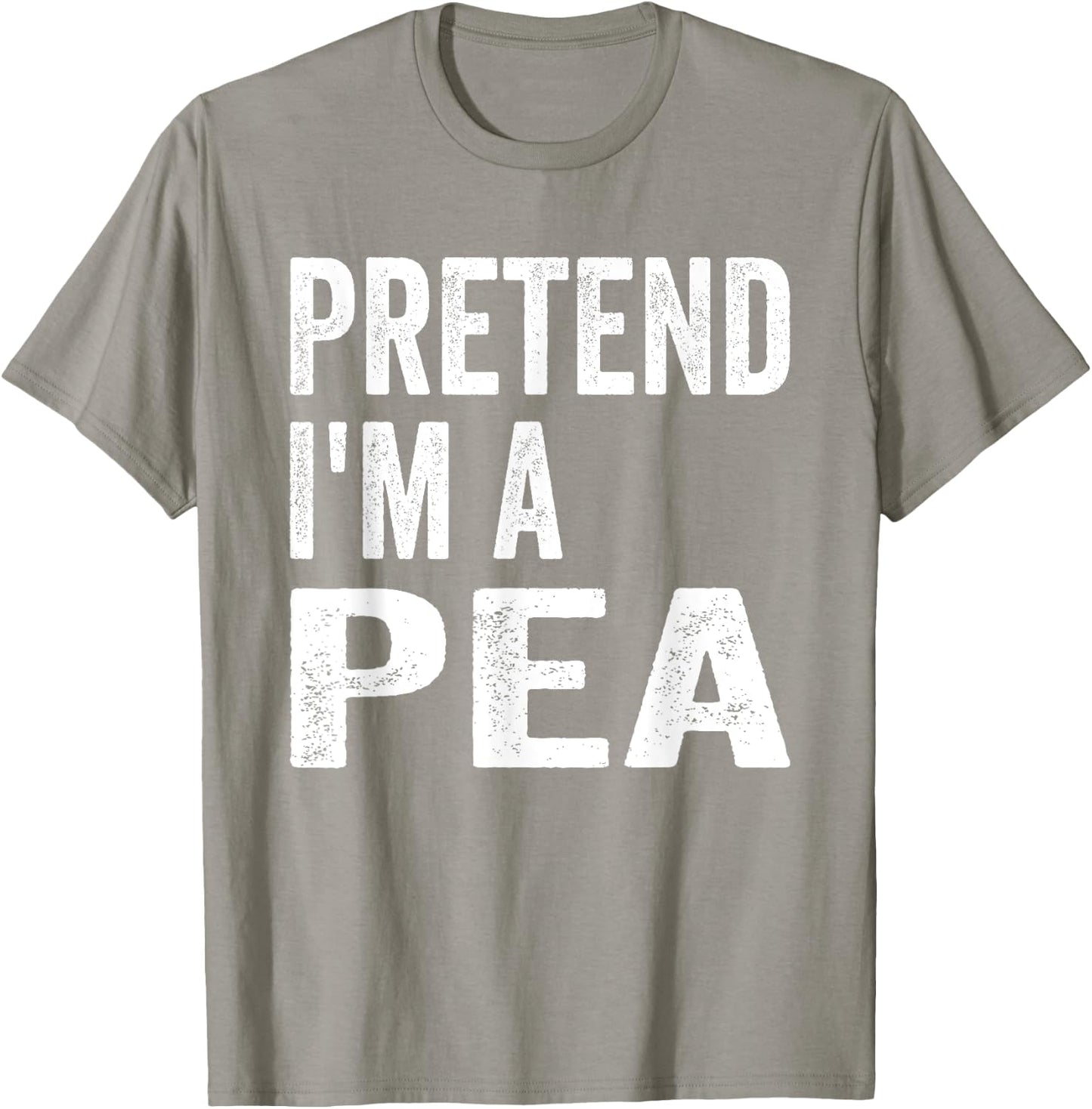 Pretend I'm A Pea Easy Lazy Halloween Costume T-Shirt - T-Shirt | Sand