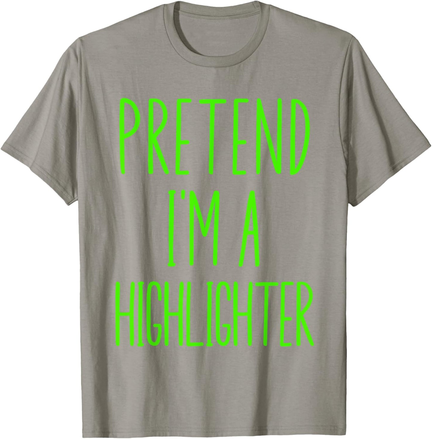 Pretend I'm A Highlighter Teacher Halloween Costume Green Women Kids T-Shirt - T-Shirt | Sand