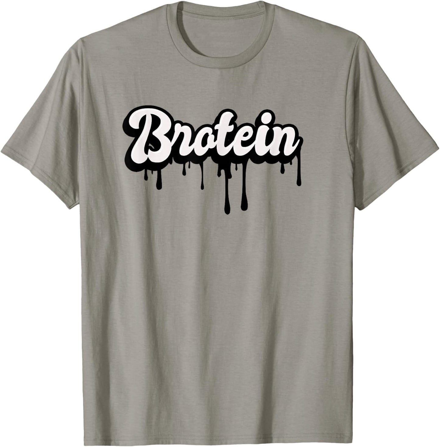 Funny Gay Men's Muscle Gym Bro - Protein Shake Brotein T-Shirt - T-Shirt | Sand
