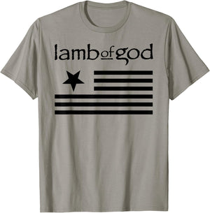 Lamb of God – Flag On White T-Shirt - T-Shirt | Sand