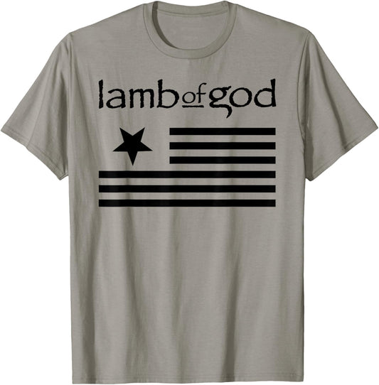 Lamb of God – Flag On White T-Shirt - T-Shirt | Sand