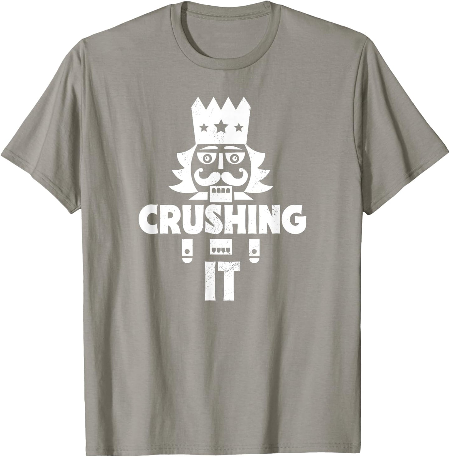 Funny Nutcracker Vintage Christmas Nutcracker Crushing It T-Shirt - T-Shirt | Sand