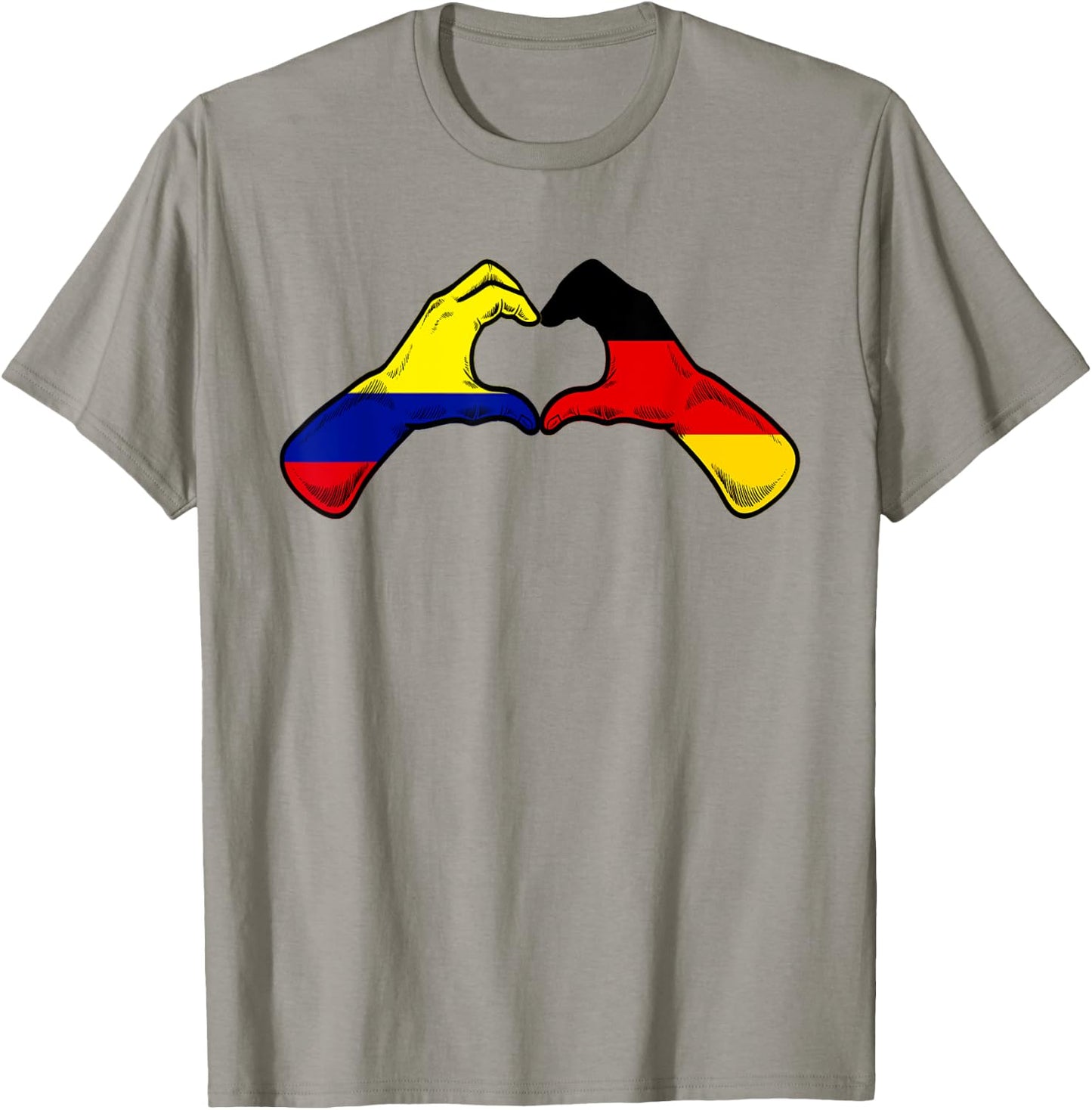 Colombia Germany Flag - Colombian German Heart T-Shirt - T-Shirt | Sand