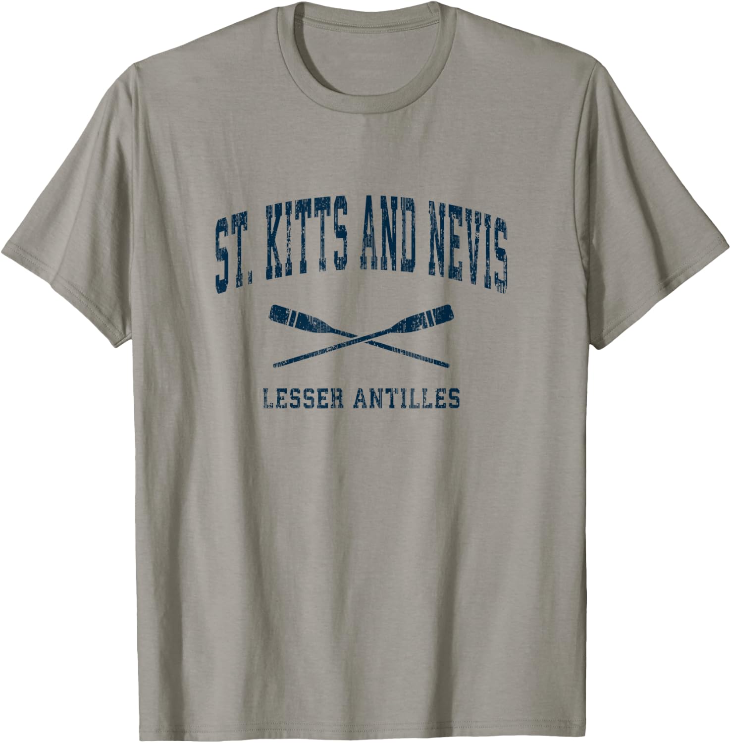 St. Kitts and Nevis Vintage Nautical Paddles Sports Oars T-Shirt - T-Shirt | Sand