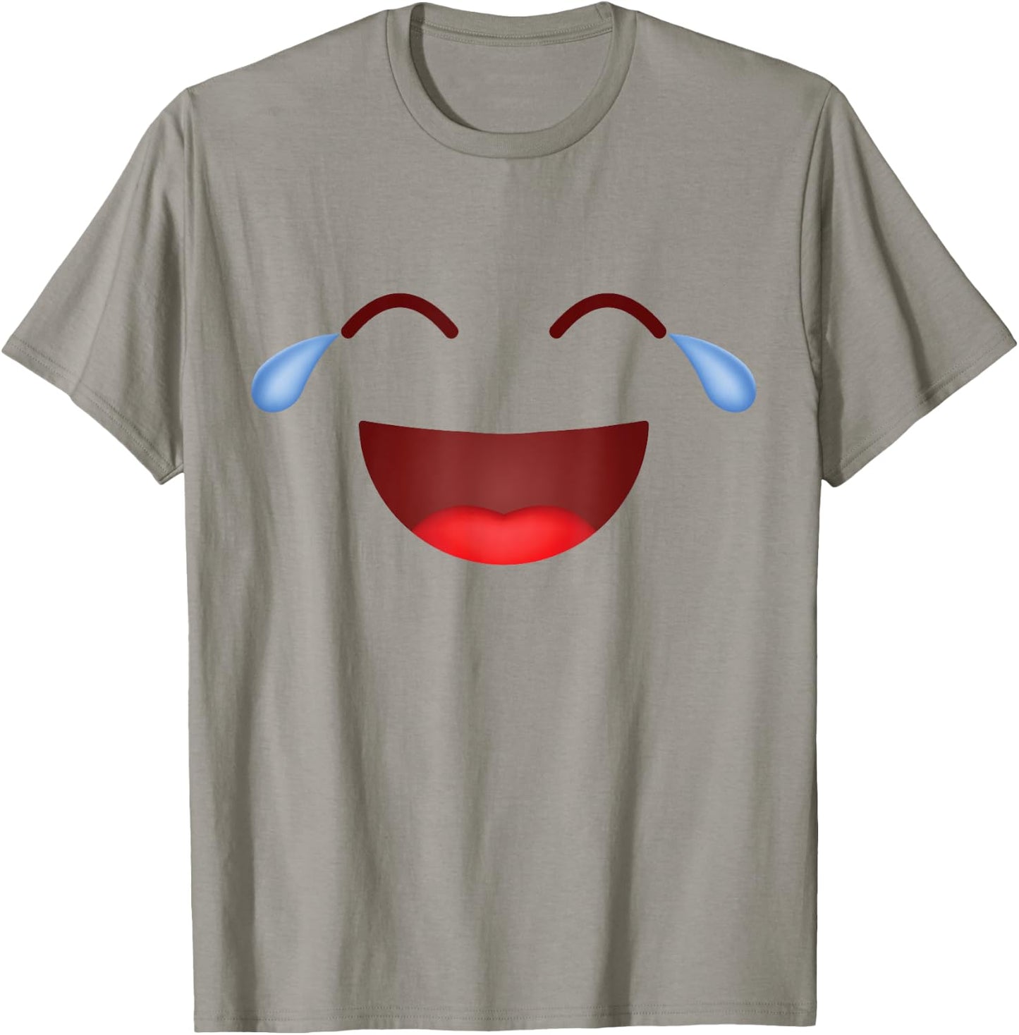 Group Costume Halloween Team Outfit Teary Laughing Emoticon T-Shirt - T-Shirt | Sand